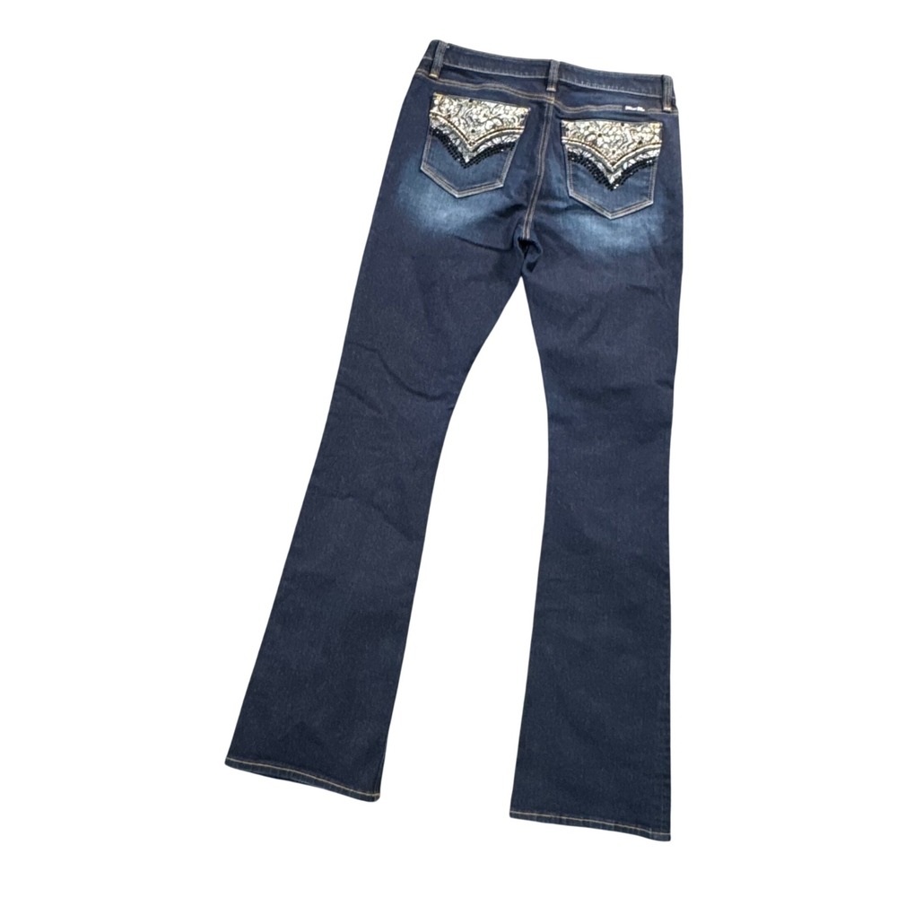 Miss Me Bootcut Jeans‎ Women's 30x34 Dark Wash Y2K Cowboycore Denim - Picture 3 of 12